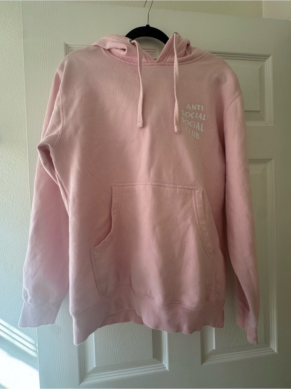 Anti Social Social Club blush pink crewneck hoodie